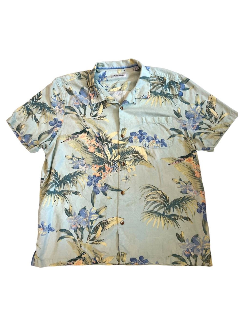 Tommy Bahama Light Blue Tropical Floral Button-Down Shirt